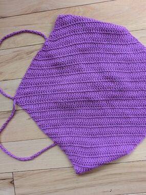 Princess Polly Purple Crocheted Halter Crop Top